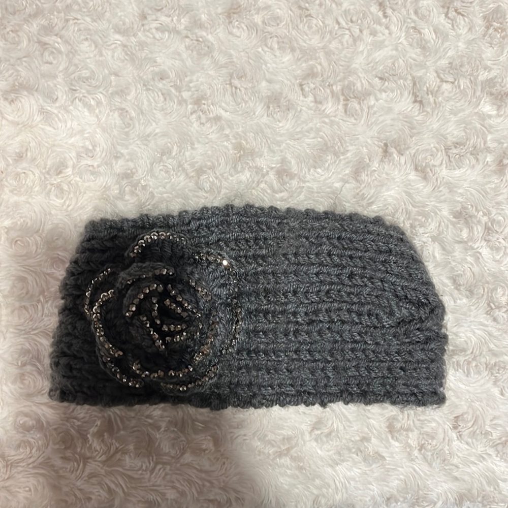 Gray Winter Head Band Ear Warmer